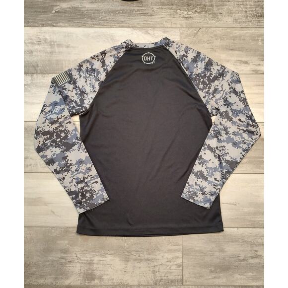 Virginia Tech Shirt Mens Medium Gray OHT Long Sleeve Salute To Service Hokies - Picture 2 of 3